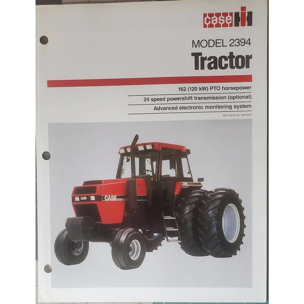 Case IH Model 2394 162 hp Tractor Sales Brochure